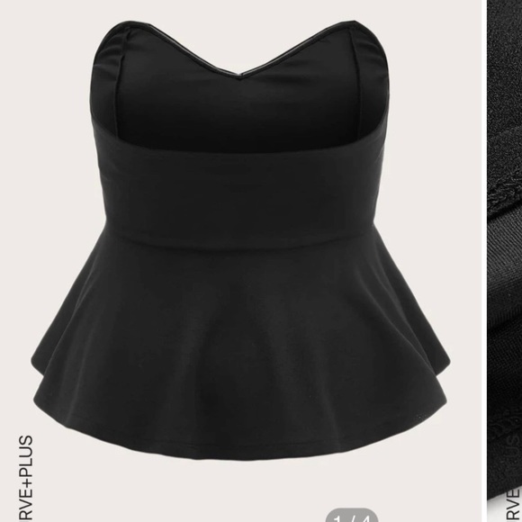 Plus Ruffle Hem Tube Top - Picture 2 of 2